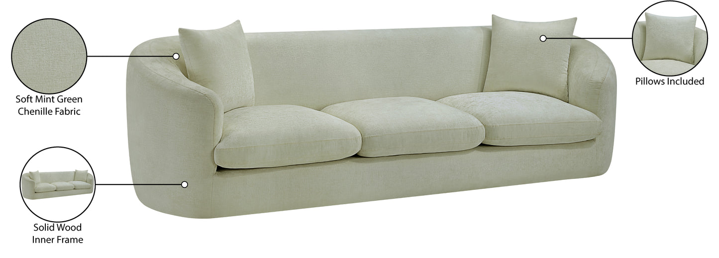 gianna mint chenille fabric sofa