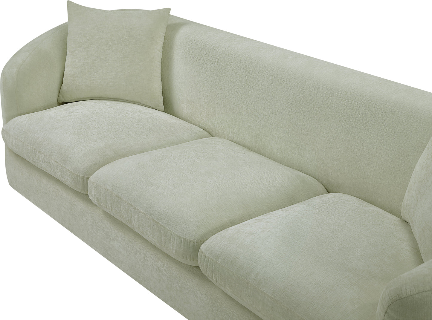 gianna mint chenille fabric sofa