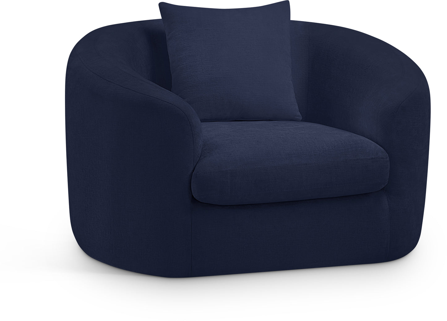 gianna navy chenille fabric chair