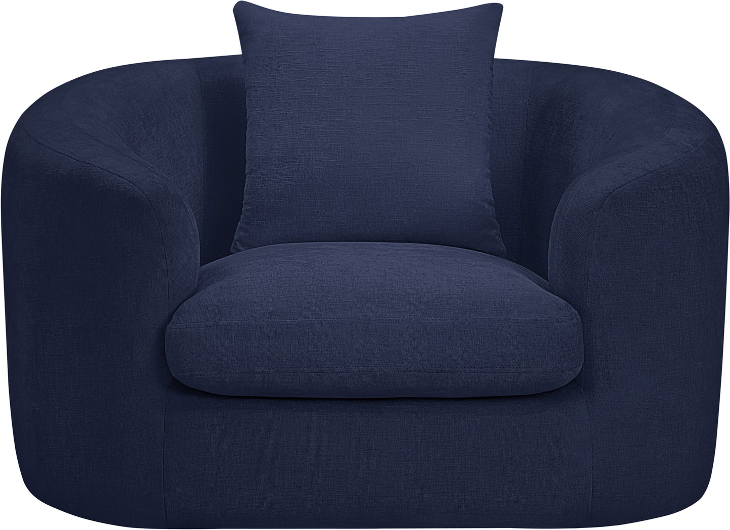 gianna navy chenille fabric chair