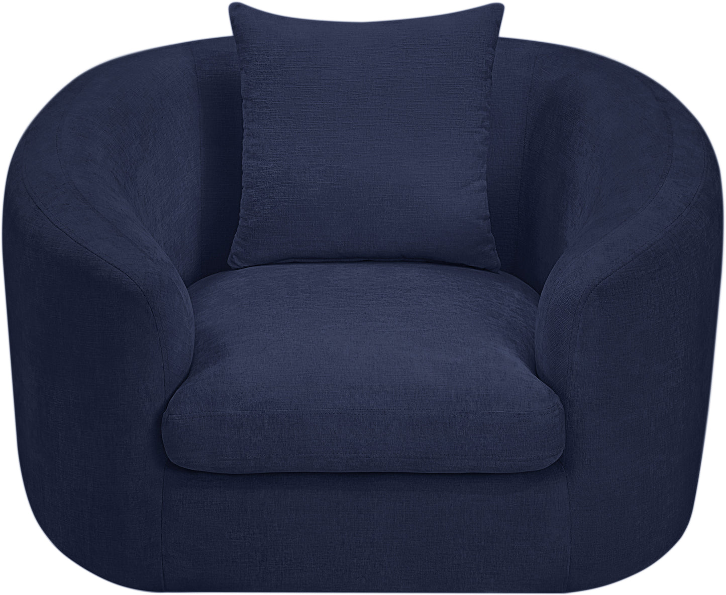 gianna navy chenille fabric chair