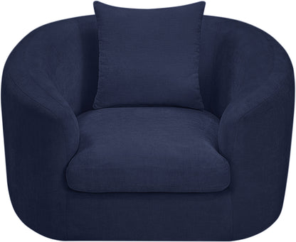 Gianna Navy Chenille Fabric Chair