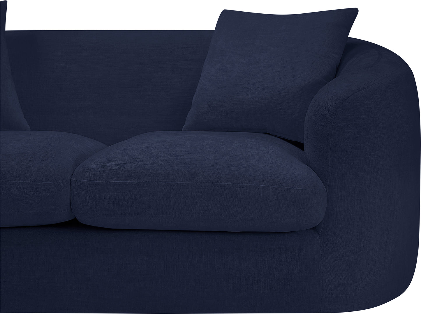 gianna navy chenille fabric loveseat