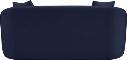 Gianna Navy Chenille Fabric Loveseat