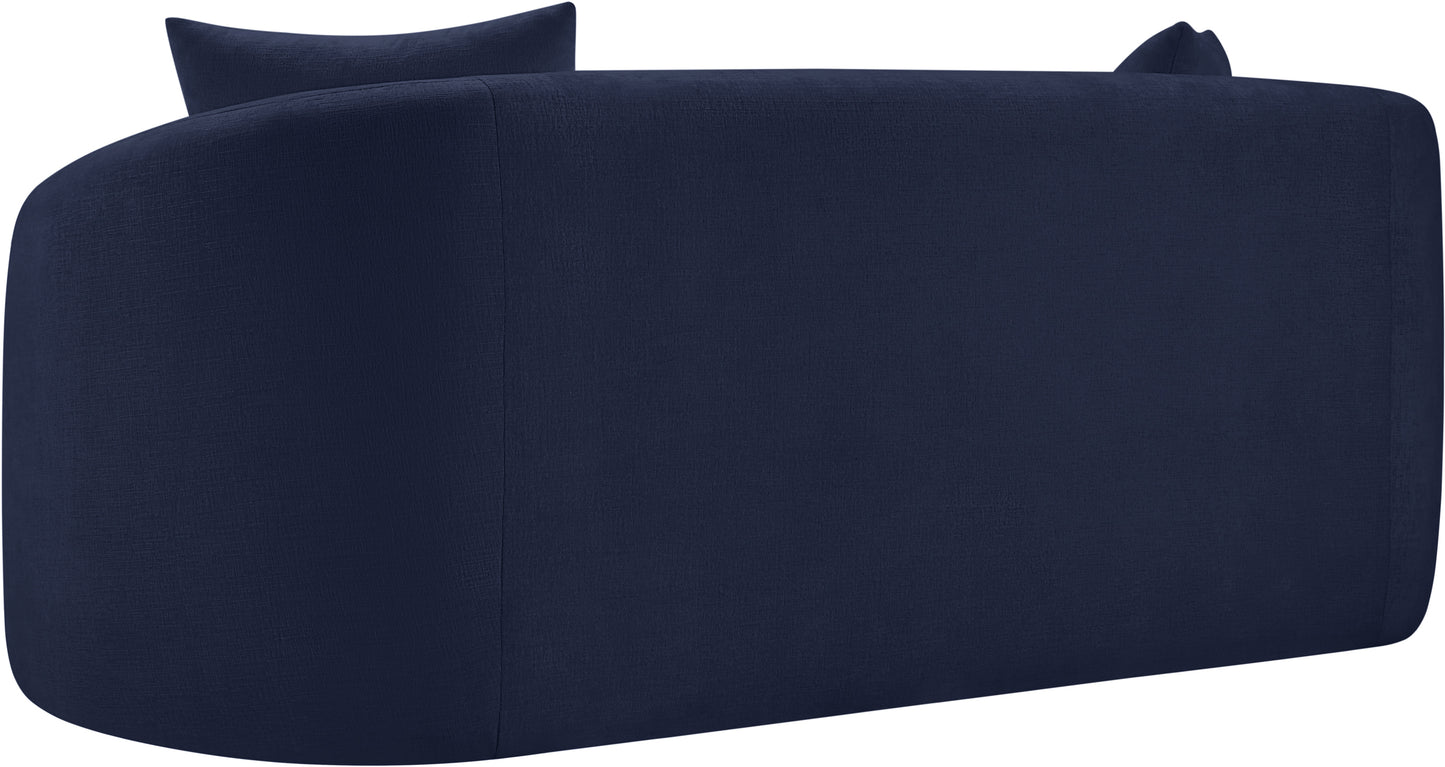 gianna navy chenille fabric loveseat