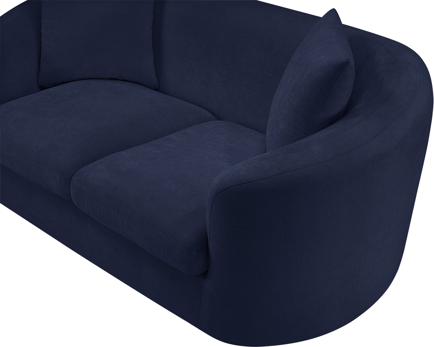 gianna navy chenille fabric loveseat