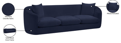 Gianna Navy Chenille Fabric Sofa