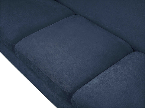 Giselle 92.5" Navy Chenille Fabric Upholstered Sofa, 1 Piece