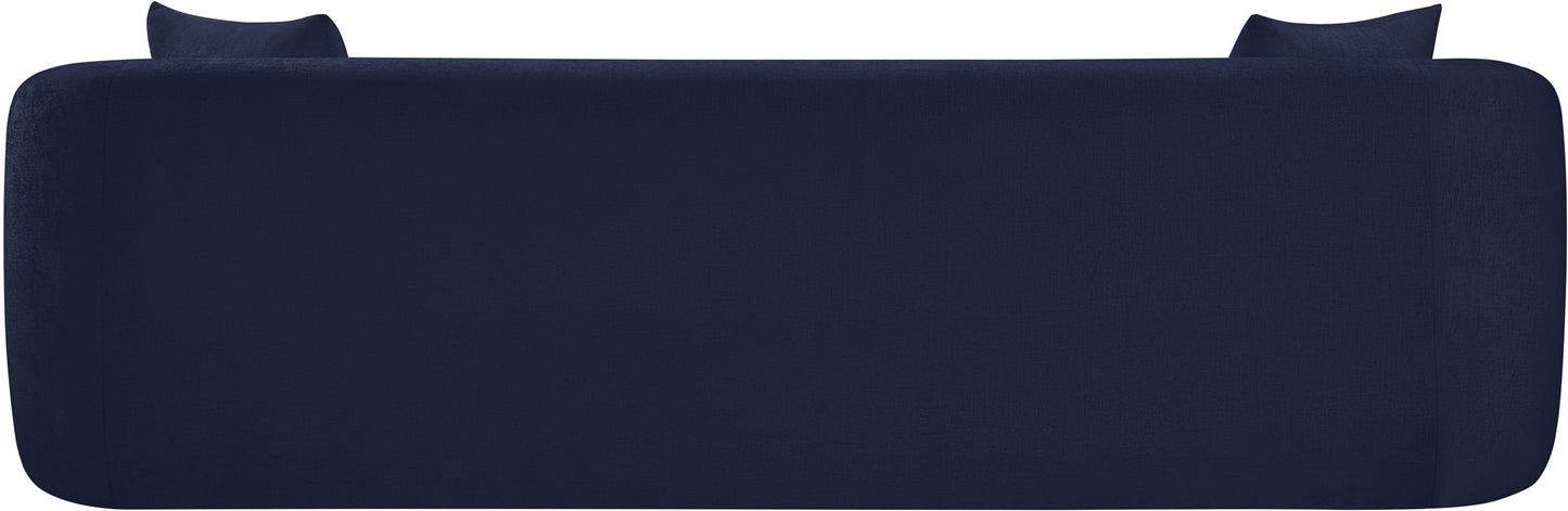 gianna navy chenille fabric sofa