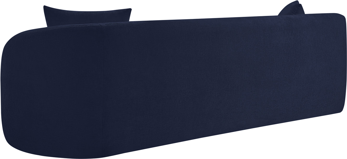 gianna navy chenille fabric sofa