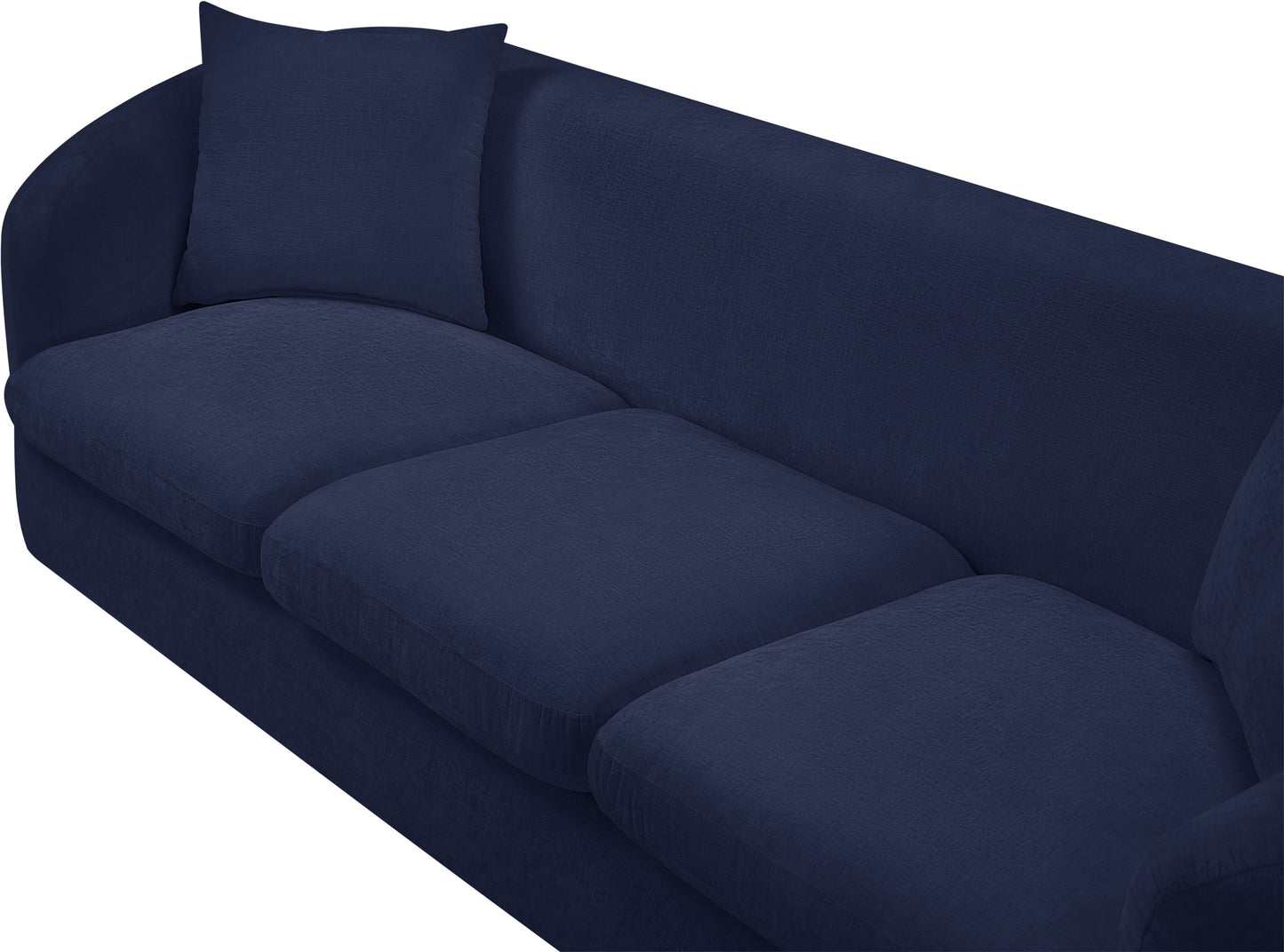 gianna navy chenille fabric sofa