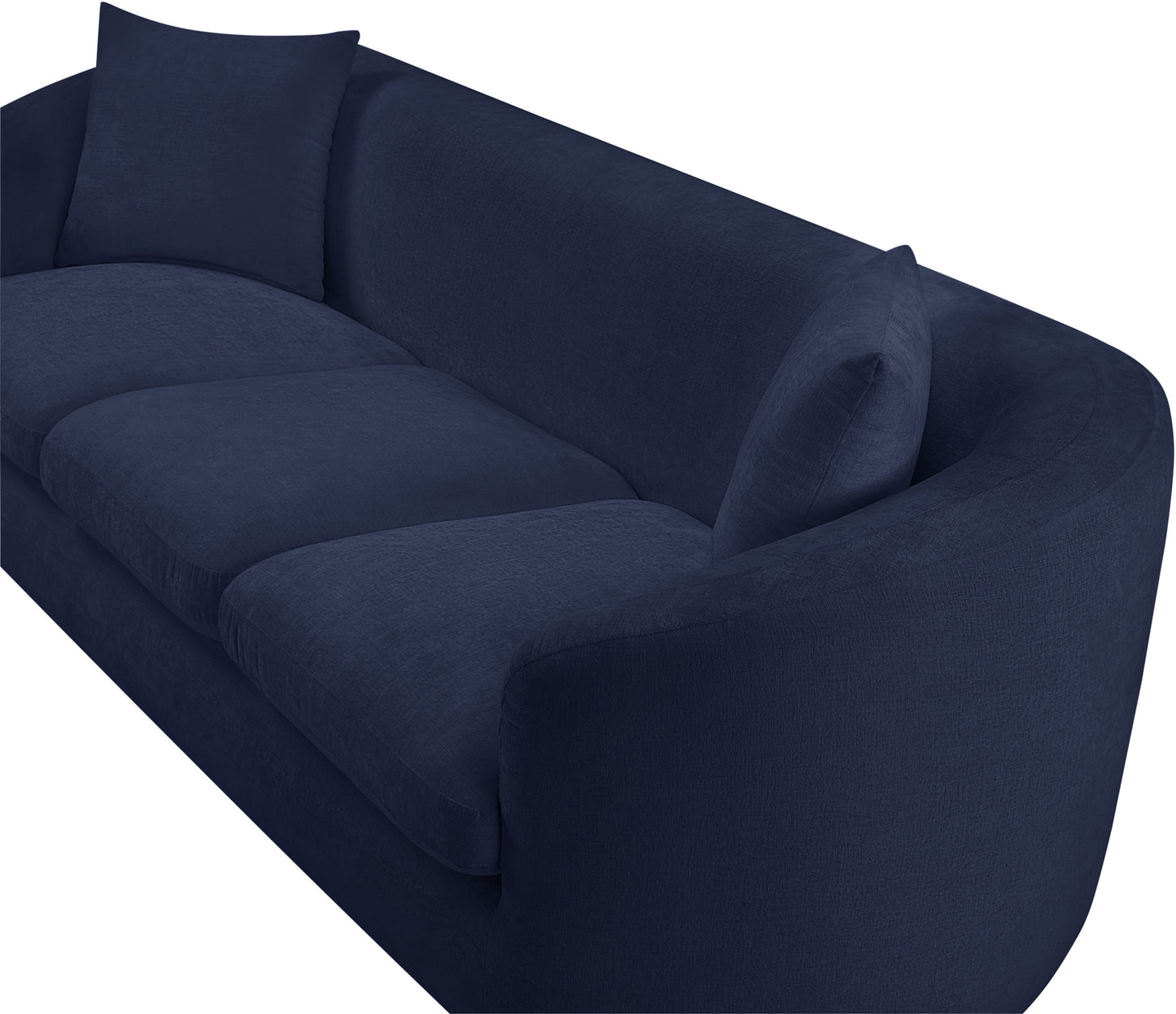 gianna navy chenille fabric sofa