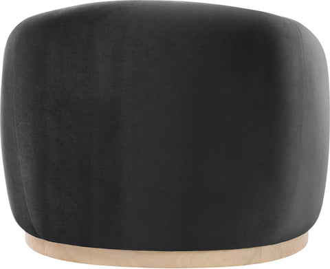 Selene Black Velvet Upholstered Chair, 1 Piece