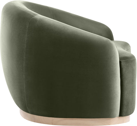 Selene Green Velvet Upholstered Chair, 1 Piece
