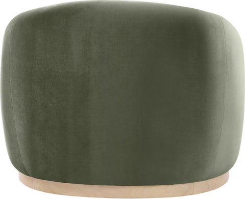 Selene Green Velvet Upholstered Chair, 1 Piece