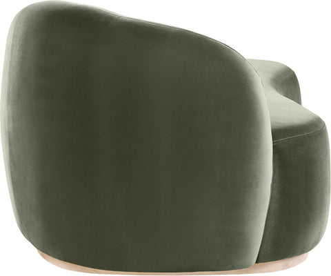 Selene Green Velvet Upholstered Chaise, 1 Piece