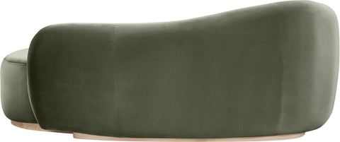 Selene Green Velvet Upholstered Chaise, 1 Piece