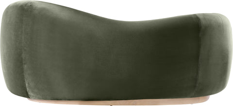 Selene 72.5" Green Velvet Upholstered Loveseat, 1 Piece