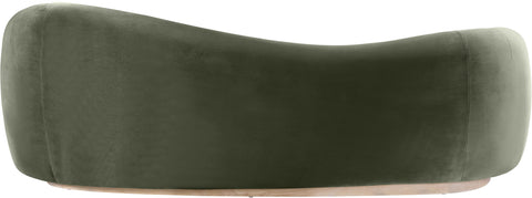 Selene 92.5" Green Velvet Upholstered Sofa, 1 Piece