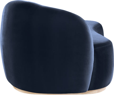 Selene Navy Velvet Upholstered Chaise, 1 Piece