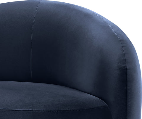 Selene Navy Velvet Upholstered Chaise, 1 Piece
