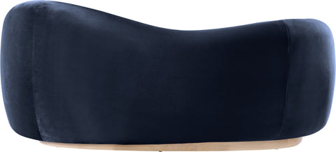 Selene 72.5" Navy Velvet Upholstered Loveseat, 1 Piece