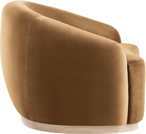 Selene Saddle Velvet Upholstered Chair, 1 Piece
