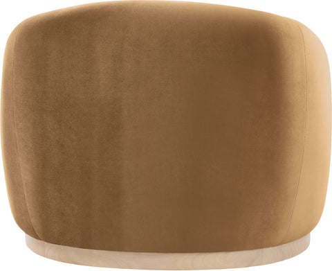 Selene Saddle Velvet Upholstered Chair, 1 Piece