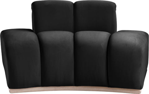 Tessa Black Velvet Upholstered Chair, 1 Piece