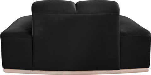 Tessa Black Velvet Upholstered Chair, 1 Piece