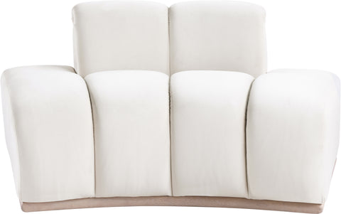 Tessa Cream Velvet Upholstered Chair, 1 Piece