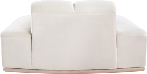 Tessa Cream Velvet Upholstered Chair, 1 Piece
