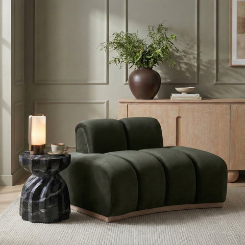 Tessa Green Velvet Upholstered Chair, 1 Piece