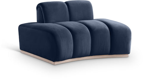 Tessa Navy Velvet Upholstered Chair, 1 Piece