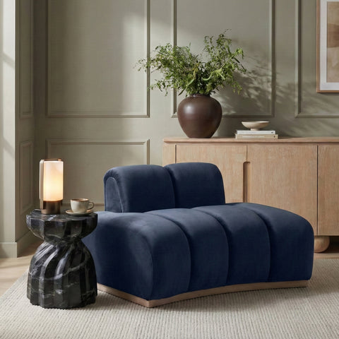 Tessa Navy Velvet Upholstered Chair, 1 Piece