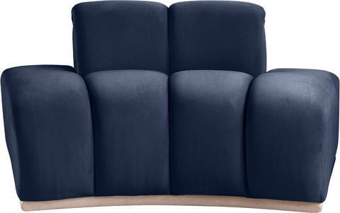Tessa Navy Velvet Upholstered Chair, 1 Piece