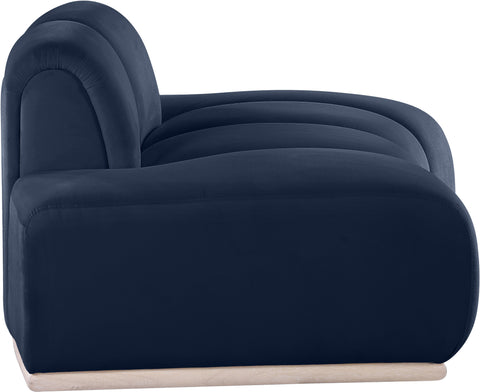 Tessa Navy Velvet Upholstered Chair, 1 Piece