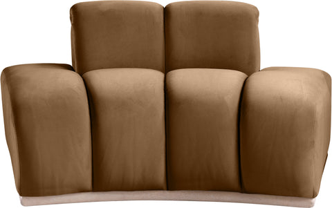 Tessa Saddle Velvet Upholstered Chair, 1 Piece