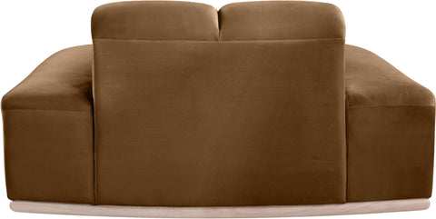 Tessa Saddle Velvet Upholstered Chair, 1 Piece
