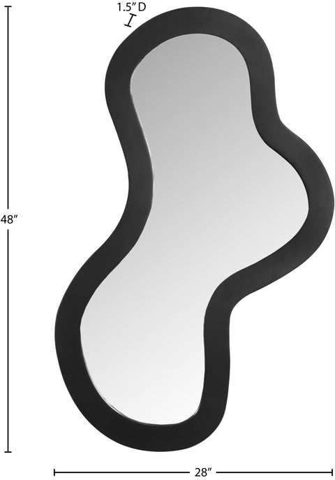 Hadley 28" Black Iron Frame Mirror, 1 Piece (Style 2)