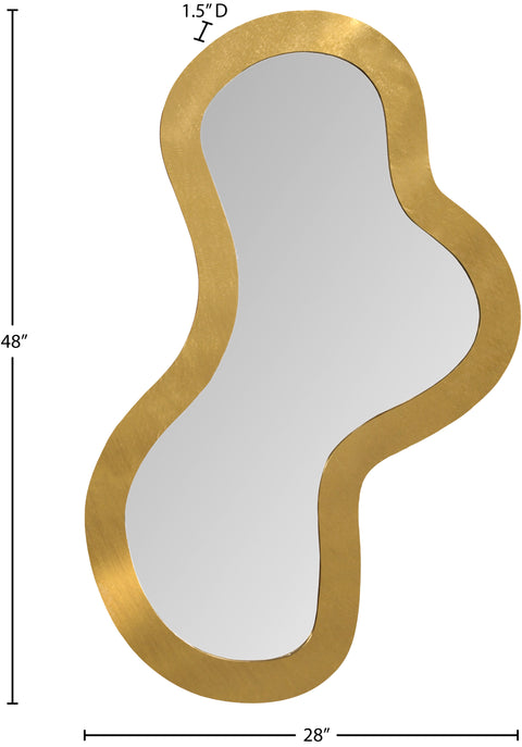 Hadley 28" Gold Iron Frame Mirror, 1 Piece (Style 2)