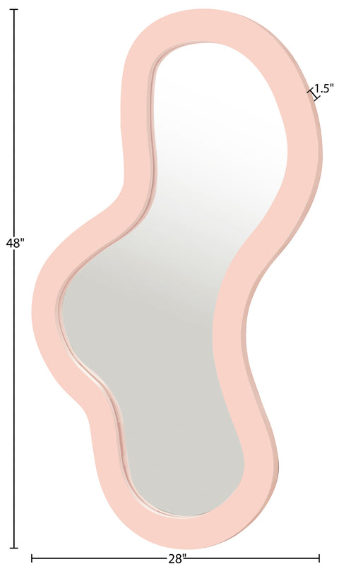 Hadley 28" Pink Iron Frame Mirror, 1 Piece (Style 2)