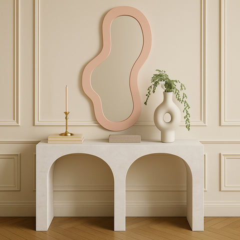 Hadley 28" Pink Iron Frame Mirror, 1 Piece (Style 2)