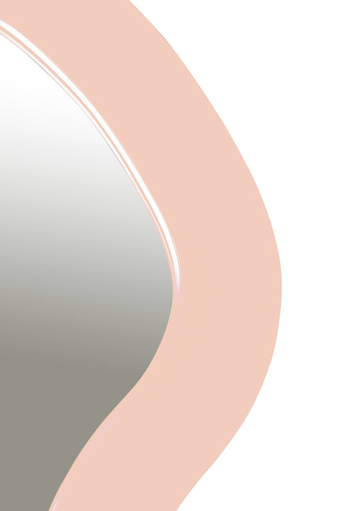 Hadley 28" Pink Iron Frame Mirror, 1 Piece (Style 2)