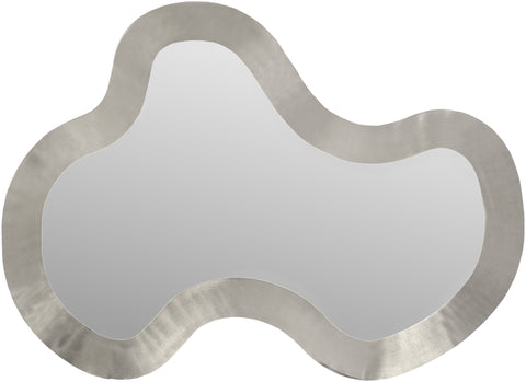 Hadley 28" Silver Iron Frame Mirror, 1 Piece