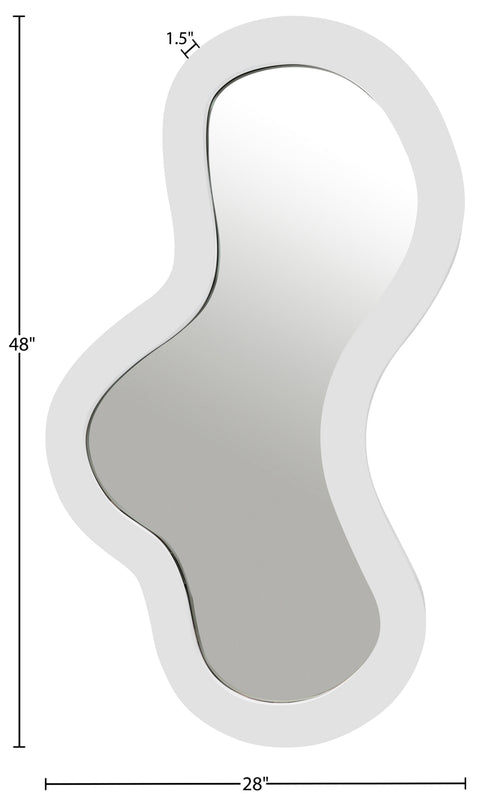 Hadley 28" White Iron Frame Mirror, 1 Piece (Style 2)