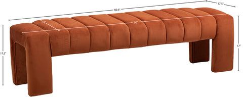 Louise Cognac Bench Cognac