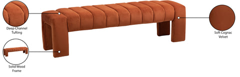 Louise Cognac Bench Cognac
