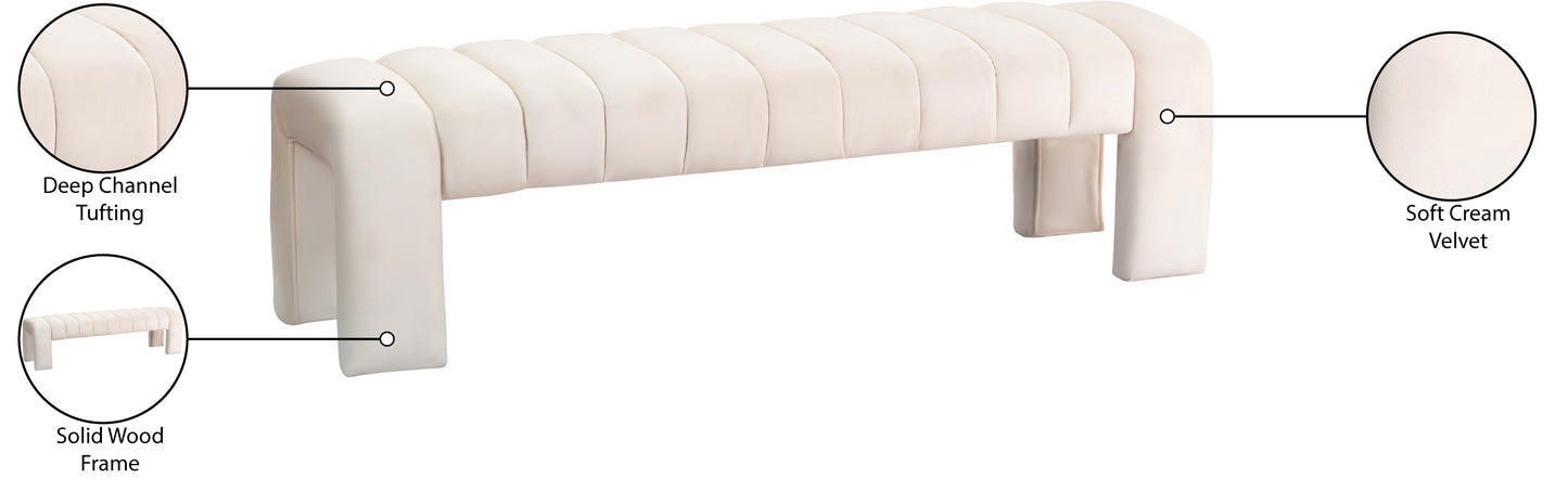 louise cream bench cream