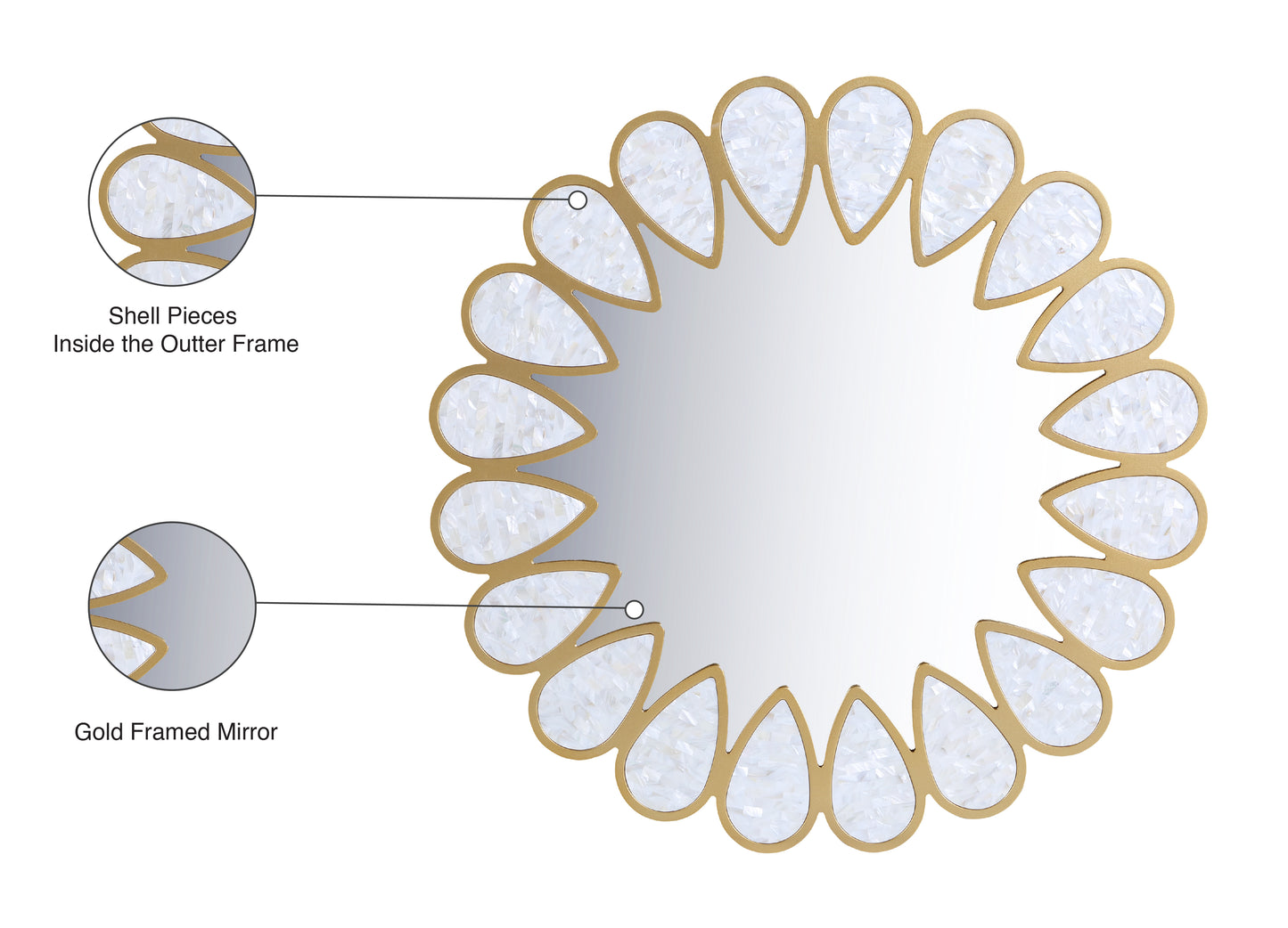 juno white mirror m